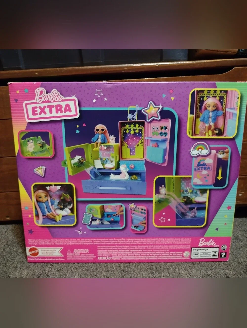 Barbie Extra Fashion Playset with Pink Hair & Purple Outfit